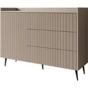Meubella - Asty - Dressoir - Beige - 126x41x92 cm