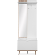 Kledingkast met spiegel en opbergmogelijkheden in decor eiken sonoma e...