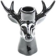 Candle holder - Reindeer - Ceramic - Black - 16x9x16,5cm