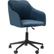 VENICE - Bureaustoel - Marineblauw - Fluweel