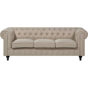 CHESTERFIELD L - Chesterfield bank - Beige - Polyester