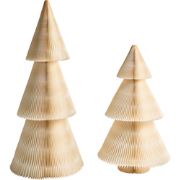 VEFSNA - Set van 2 kerstfiguren - Beige - Papier