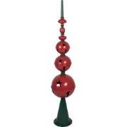 Clayre & Eef Kerstdecoratie Beeld Ø 31x153 cm Rood Groen Metaal