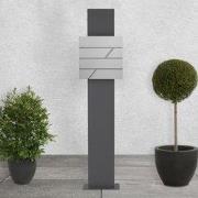 ML-Design brievenbus met krantenvak, lichtgrijs, 37x11x37 cm, gemaakt ...