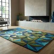 Reverie vloerkleed - Laagpolig - 100% Wol Modern - Blauw - 120 x 170 c...