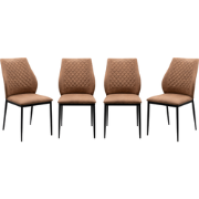 Set van 4 stoffen stoelen met metalen frame H90 cm - SAELA