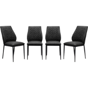 Set van 4 stoffen stoelen met metalen frame H90 cm - SAELA