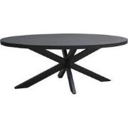 Livingfurn - Eetkamertafel Kala  Oval Spider 160cm - Mangohout / Gecoa...
