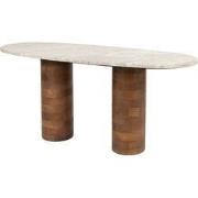 Housecraft Living Kouk Salontafel Marmer/ Hout 100x40 cm Beige