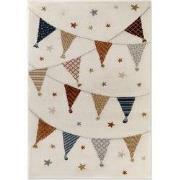 Kindervloerkleed Adventures - Kids Party - Creme / Multi - 160x235 cm