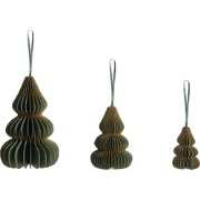 ORKLA - Set van 19 kerstornamenten - Groen - Papier