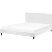 FITOU  - Tweepersoonsbed - Wit - 180 x 200 cm - Fluweel
