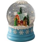 Sneeuwlantaarn noordpool 16.5x12.5cm led blauw