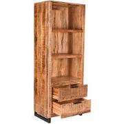 LABEL51 Boekkast Glasgow - Rough - Mangohout - Boekkast