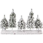 Clayre & Eef Mini Kunstkerstboom 40x8x25 cm Groen Hout