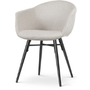 Nova-Otis eetkamerstoel beige - zwart onderstel
