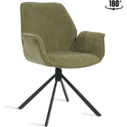 Eetkamerstoel Lenny - Stof Mosgroen