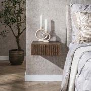 Hoyz Collection - Nachtkastje Carve Zwevend 1 Lade Verpakt Per 2 - Mas...