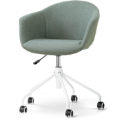 Nout-Otis bureaustoel saliegroen - wit onderstel