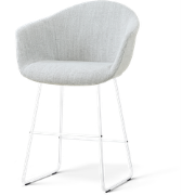 Nino-Otis barkruk grijs melange - wit onderstel - 65 cm