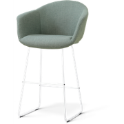 Nino-Otis barkruk saliegroen - wit onderstel - 75 cm