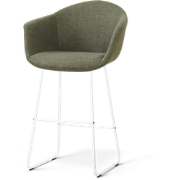 Nino-Otis barkruk forestgroen - wit onderstel - 75 cm