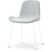 Nora-Fé eetkamerstoel grijs melange - wit onderstel