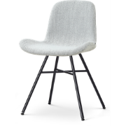 Noa-Fé eetkamerstoel grijs melange - zwart onderstel