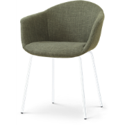 Noa-Otis eetkamerstoel forestgroen - wit onderstel