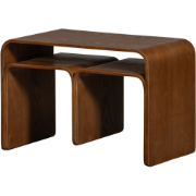 WOOOD Frey Multifunctionele Bijzettafel - Hout - Walnoot - 40x60x32