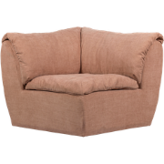 WOOOD Baggy Hoekelement - Geweven Chenille - Oudroze - 81x96x96