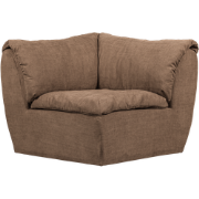 WOOOD Baggy Hoekelement - Geweven Chenille - Bruin - 81x96x96