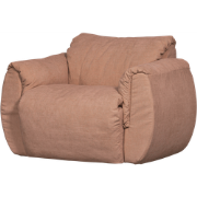 WOOOD Baggy Draaifauteuil - Geweven Chenille - Oudroze - 81x104x84