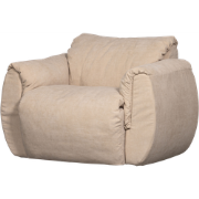 WOOOD Baggy Draaifauteuil - Geweven Chenille - Zand - 81x104x84