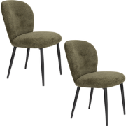 Housecraft Living Alaz Eetkamerstoelen Groen - Set van 2