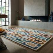 Retro Vloerkleed Geblokt - Handgetuft Gekleurd - Blauw / Multi - 120 x...
