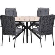 Garden Impressions Aleria tuinset 5-delig - Tulli tuintafel Ø122x75 cm...