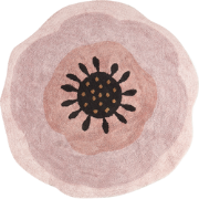 KHARAT - Laagpolig vloerkleed - Pastelroze -  140 cm - Katoen