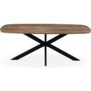 Eettafel Deens Ovaal - Donkerbruin Hout - 200x100x76cm - Jaimy