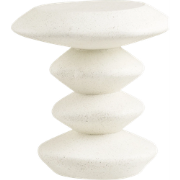 Aukje fiberclay bijzettafel wit -  Ø 36 x 46 cm