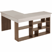 Hoekbureau met 8 open opbergvakken aan de zijkant L130 cm - VESPER