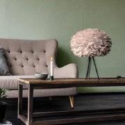 Eos Medium tafellamp light brown - met tripod zwart - Ø 45 cm