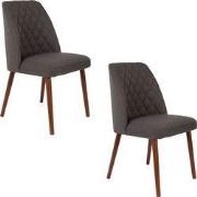 Housecraft Living Conway Eetkamerstoelen Donkergrijs - Set van 2