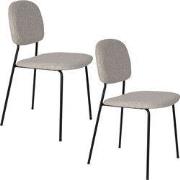 Housecraft Living Roos Eetkamerstoelen Licht Beige - Set van 2