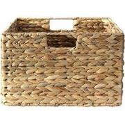 Waterhyacint mand met metalen frame - hoogte 17 cm