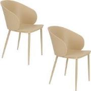 Housecraft Living Gigi Eetkamerstoelen Beige - Set van 2