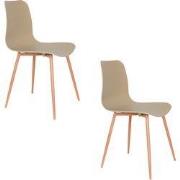 Housecraft Living Leon Eetkamerstoelen Beige - Set van 2