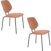Housecraft Living Zelo Eetkamerstoelen Roze - Set van 2