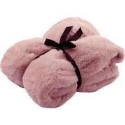 LIZE - plaid 140x180 cm - 100% gerecycled polyester - Rose Tan - roze