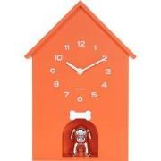 Karlsson - Wandklok Dog House - Helderoranje